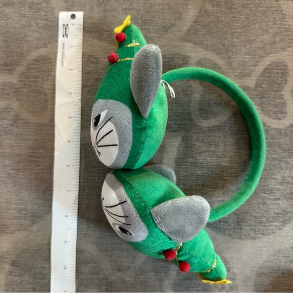 Earmuffs-Kids Kitten Christmas tree earmuffs - Picture 3 of 4